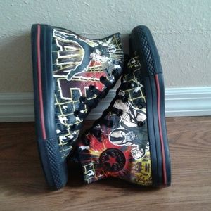 CONVERSE hi top dc comics dark knight sz 4 Men's
